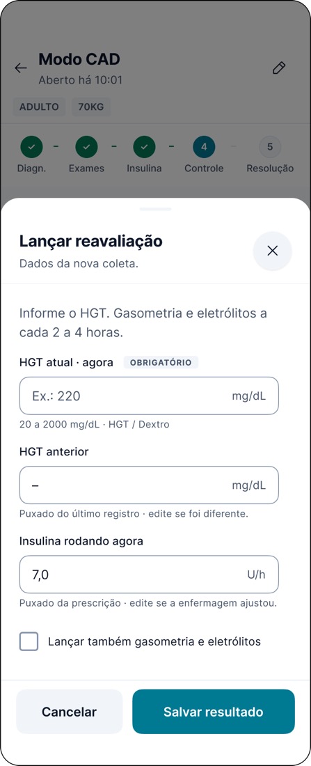 Como estava · folha Lançar reavaliação