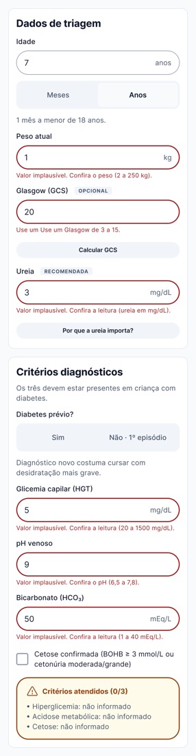 Como estava · erros
