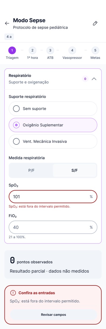 Como estava · Respiratório