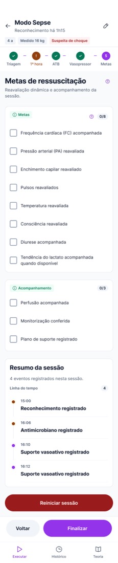 Como ficou · Metas